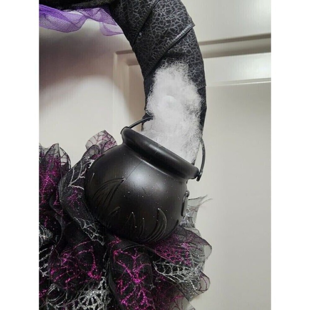 Handmade Witch Halloween Wreath-New - Picture 7 of 8